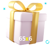 Receba seus bônus de boas-vindas no 65x6