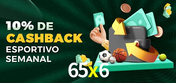 10% de bônus de cashback na 65x6