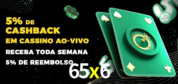 Promoções do cassino ao Vivo 65x6